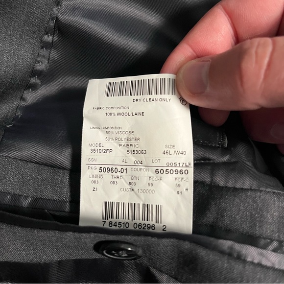 Ermenegildo Zegna Mens Gray 100% Wool Blazer/Sport Coat- Size 46 L (Read) - Picture 15 of 15